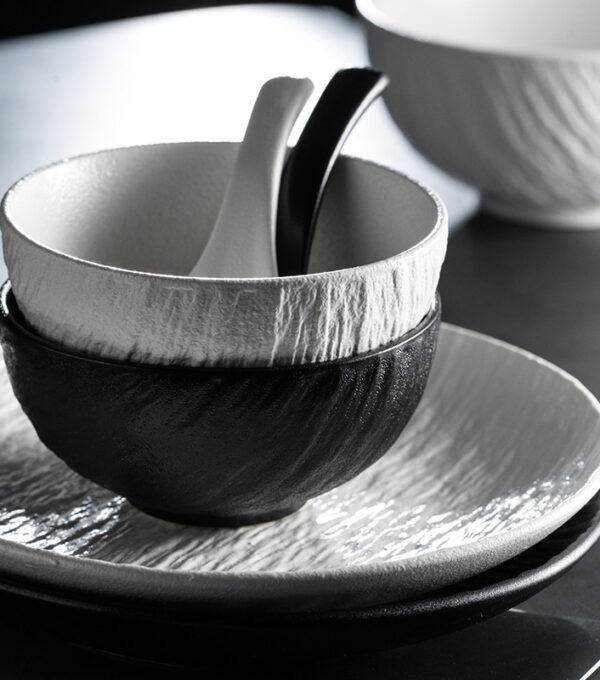 Small spoon - stone pattern white