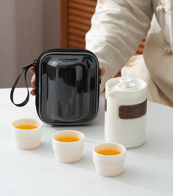 White Porcelain Light Simple Travel Tea Set