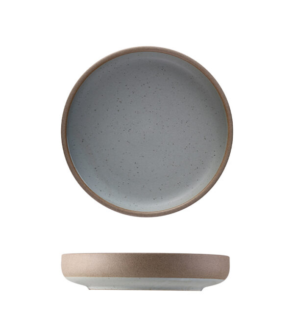 8inch pottery edge rice plate-danqing